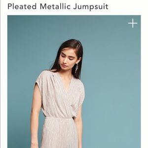 Anthropologie Porridge Gold Jumpsuit SZ M